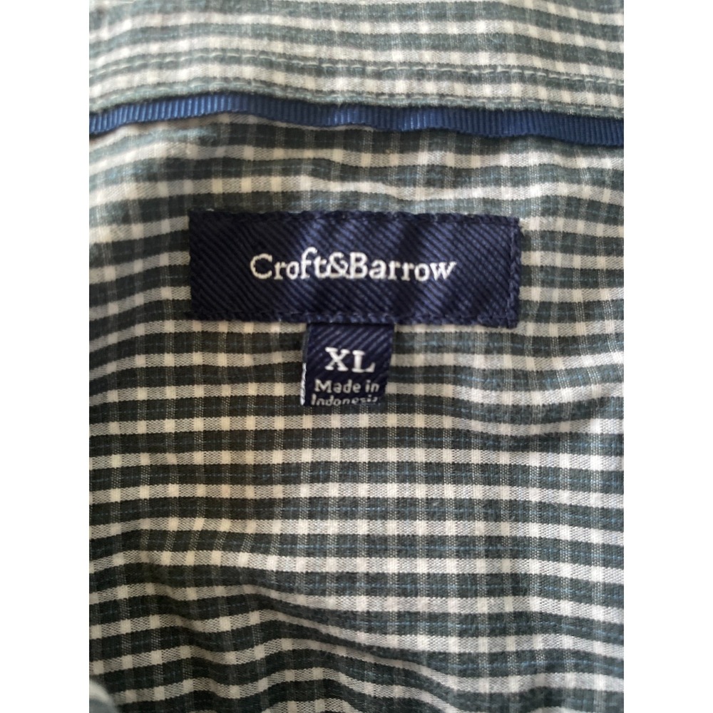 Croft & Barrow Shirt Mens XL Plaid Long Sleeve Button Down Cotton - Picture 6 of 6